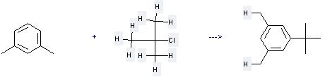 1,3-Dimethyl-5-tert-butylbenzene can be prepared by 2-Chloro-2-methyl-propane with 1,3-Dimethyl-benzene. 